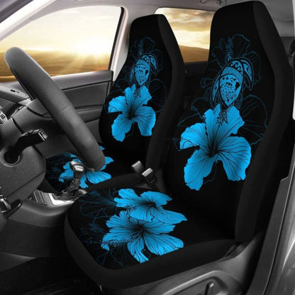 Hawaii Hibiscus Car Seat Cover - Turtle Map - Traffic Blue - New
