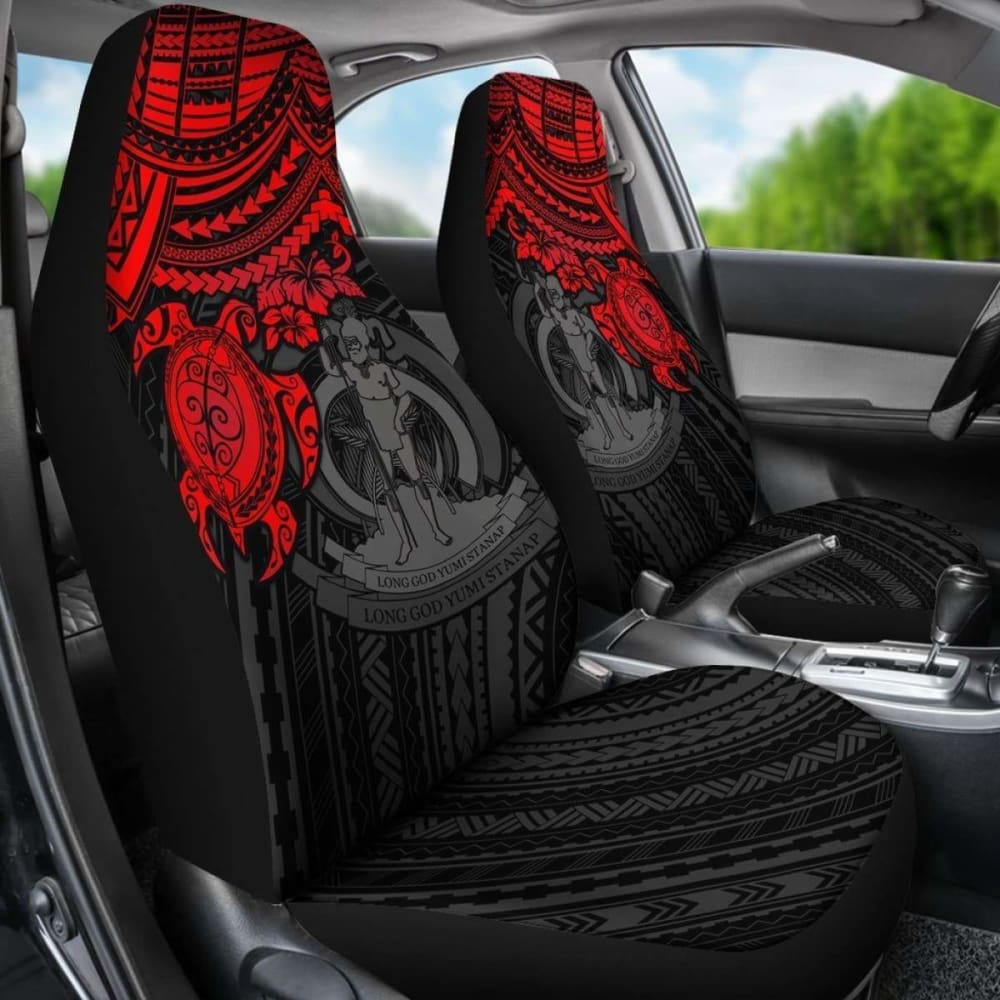 Vanuatu Polynesian Car Seat Covers - Red Turtle - Amazing