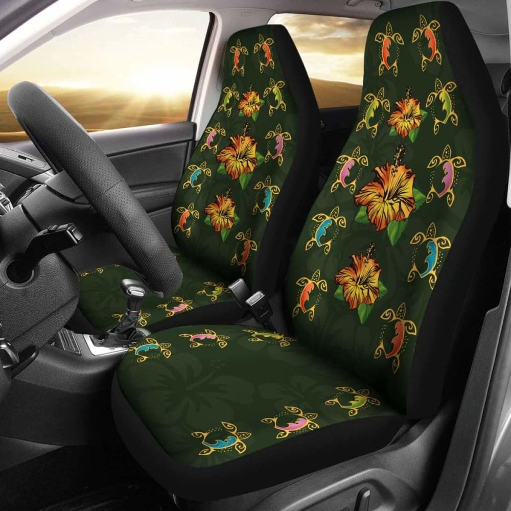 Hawaii Honu Turtle Hibiscus Car Seat Covers Best