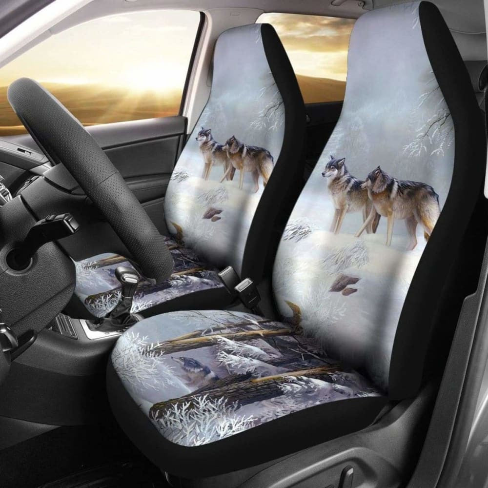 Wolf In Forest Car Seat Covers Amazing