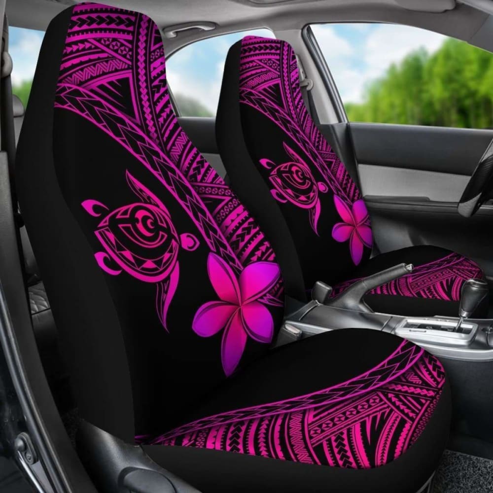 Alohawaii Car Seat Covers - Hawaii Turtle Plumeria Pink - New