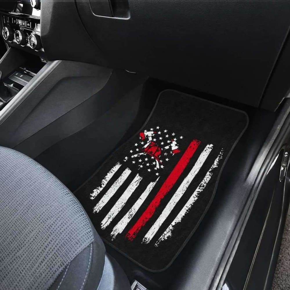 Firefighter Front And Back Car Mats Set Of
