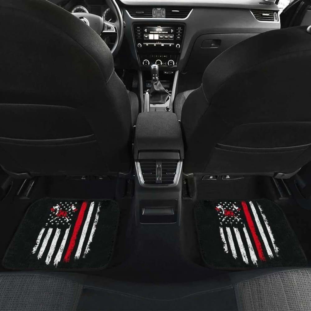 Firefighter Front And Back Car Mats Set Of