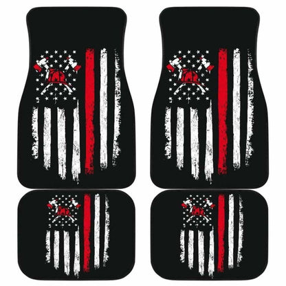 Firefighter Front And Back Car Mats Set Of
