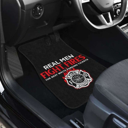 Firefighter Front And Back Car Mats Set Of