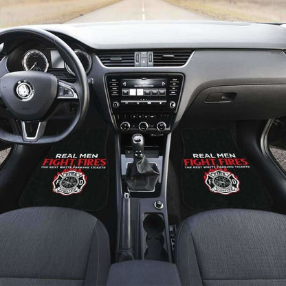 Firefighter Front And Back Car Mats Set Of
