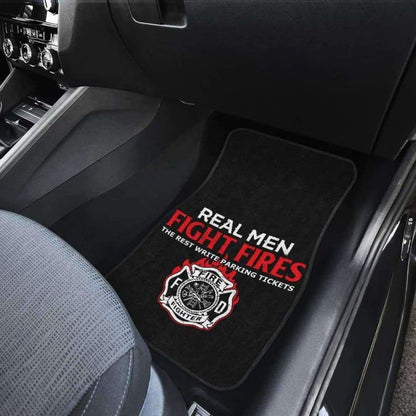 Firefighter Front And Back Car Mats Set Of