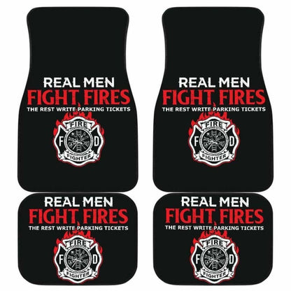 Firefighter Front And Back Car Mats Set Of
