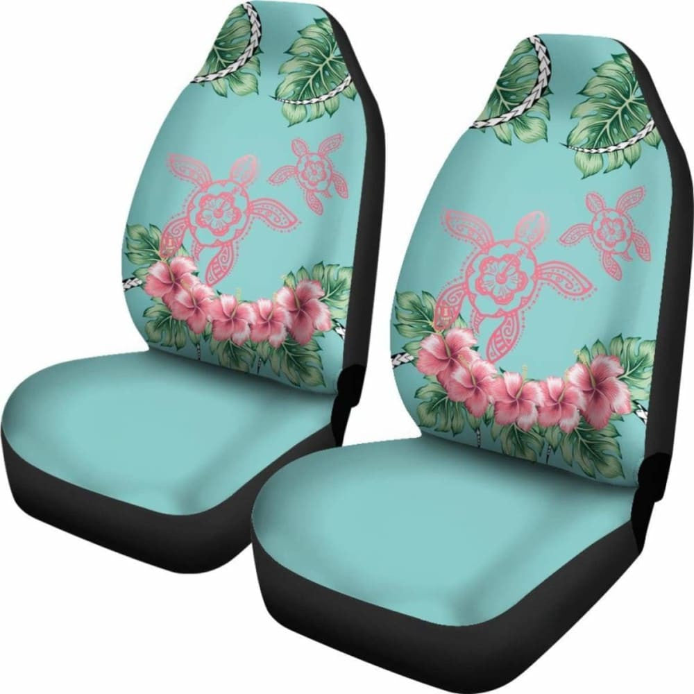 Hawaii Tropical Hibiscus Turtle Mint Style - Car Seat Cover New Awesome