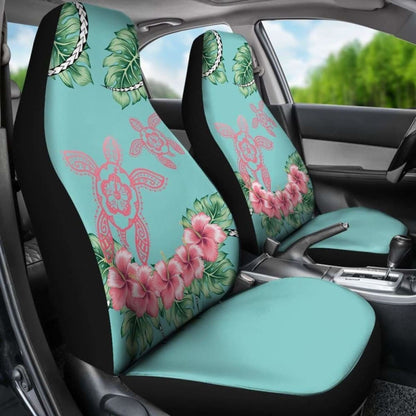 Hawaii Tropical Hibiscus Turtle Mint Style - Car Seat Cover New Awesome