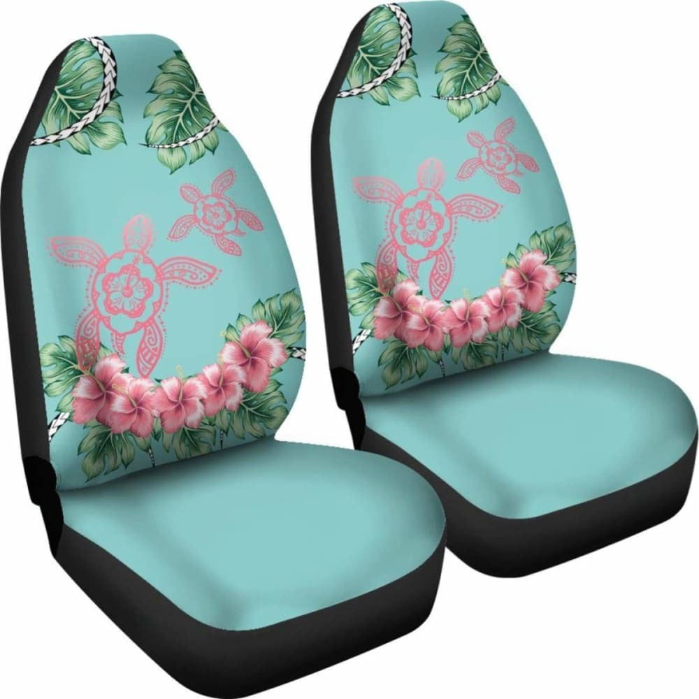 Hawaii Tropical Hibiscus Turtle Mint Style - Car Seat Cover New Awesome
