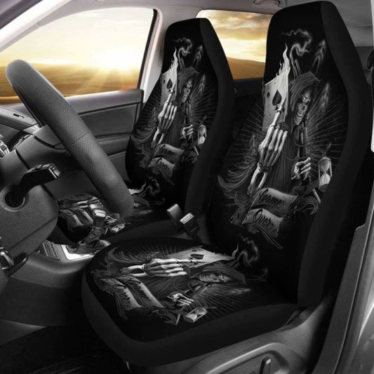 Set Pcs Skull Grim Reaper Car Seat Cover Sugar Skulls