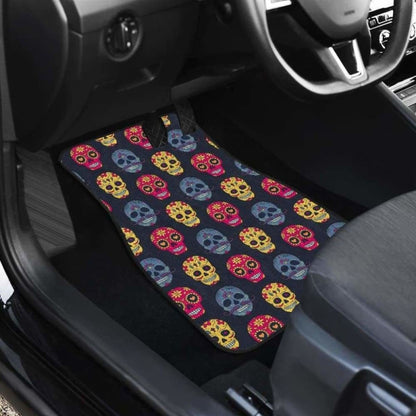 Set Of Sugar Skulls Car Mats