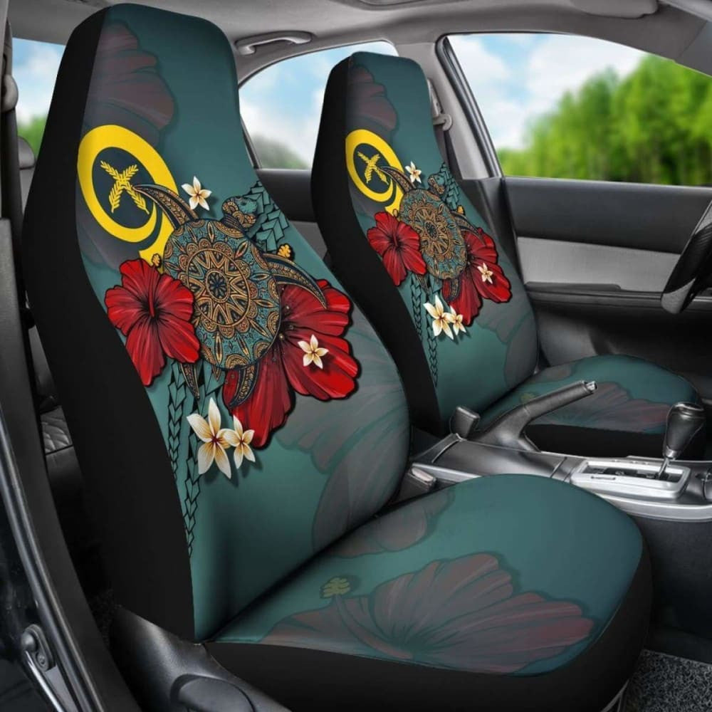 Vanuatu Car Seat Covers Blue Turtle Tribal Amazing
