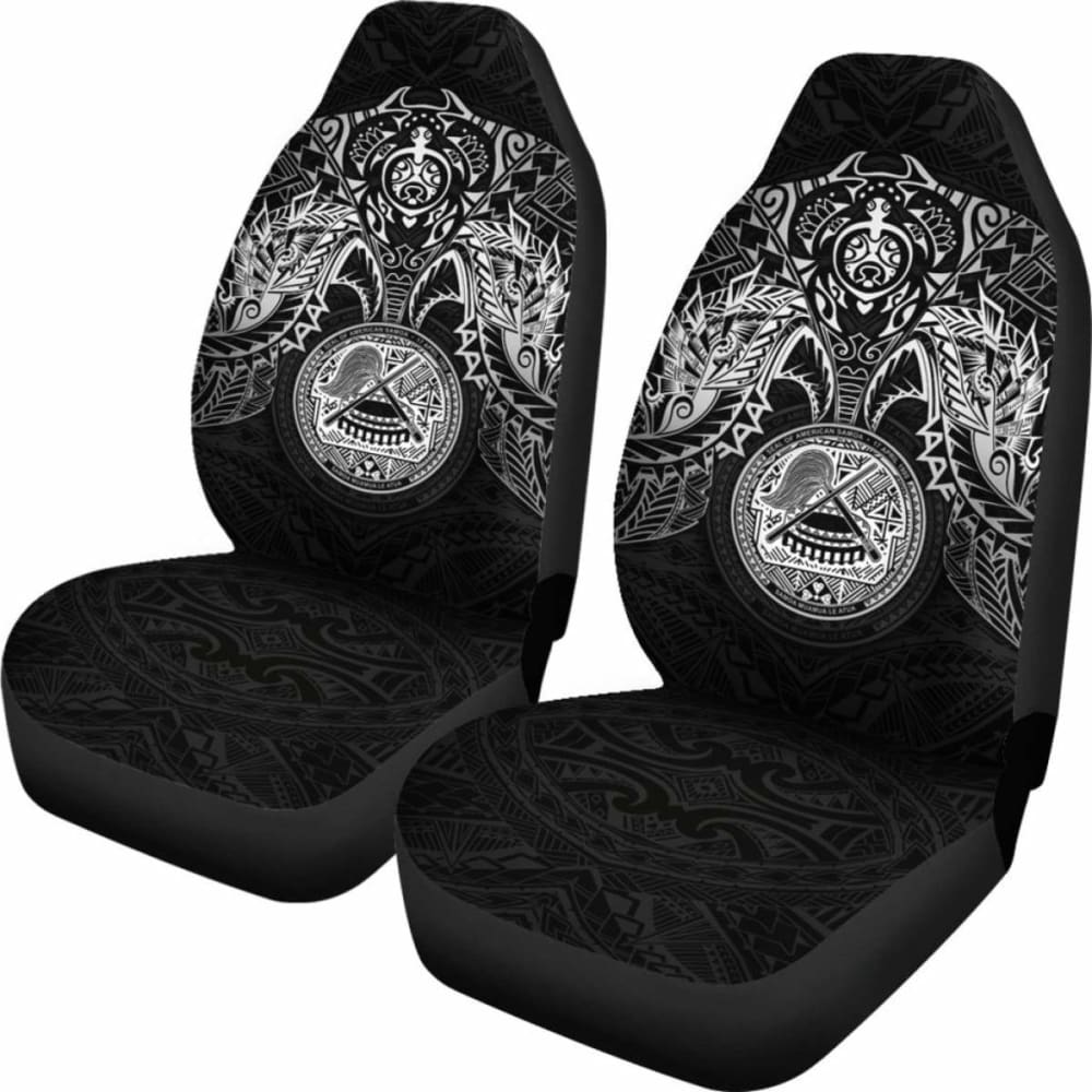 American Samoa Car Seat Covers - American Samoa Seal White Turtle Manta Ray - Amazing