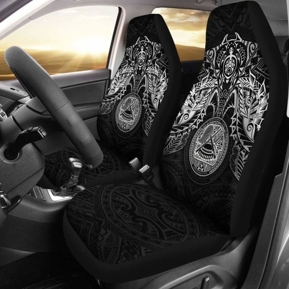 American Samoa Car Seat Covers - American Samoa Seal White Turtle Manta Ray - Amazing