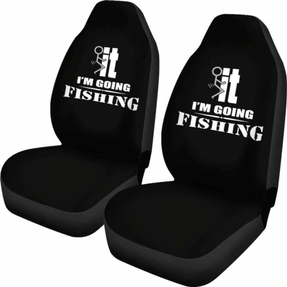 I'm Going Fishing Car Seat Covers