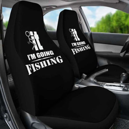 I'm Going Fishing Car Seat Covers