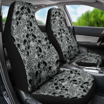 Set Of Car Skull Seat Cover Sugar Skulls