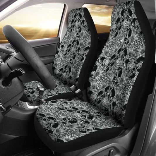 Set Of Car Skull Seat Cover Sugar Skulls