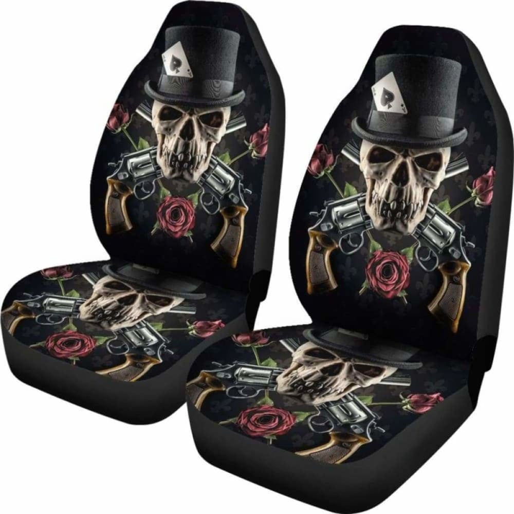 Set Pcs Gothic Skull Car Seat Covers