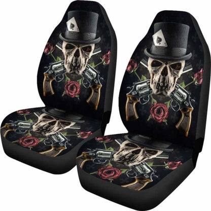 Set Pcs Gothic Skull Car Seat Covers
