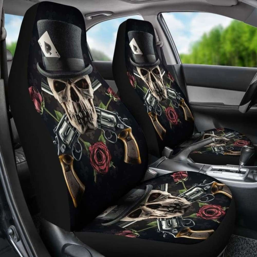 Set Pcs Gothic Skull Car Seat Covers