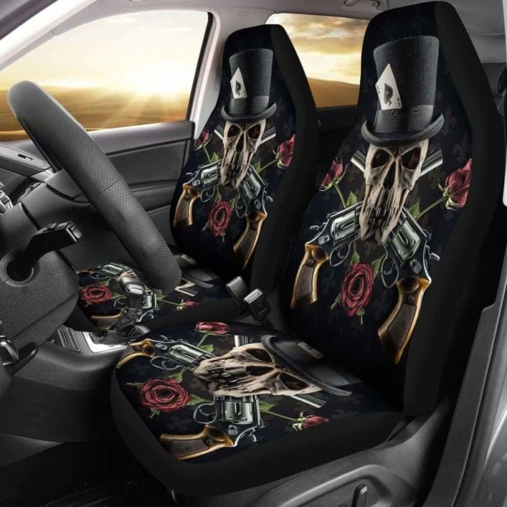 Set Pcs Gothic Skull Car Seat Covers