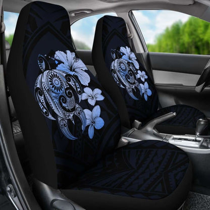 Hibiscus Plumeria Mix Polynesian Blue Turtle Car Seat Covers - New - Awesome