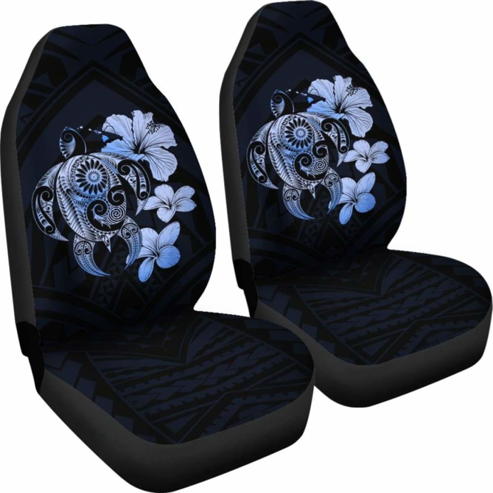 Hibiscus Plumeria Mix Polynesian Blue Turtle Car Seat Covers - New - Awesome