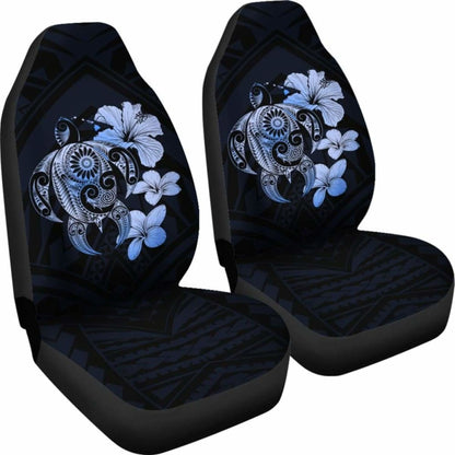 Hibiscus Plumeria Mix Polynesian Blue Turtle Car Seat Covers - New - Awesome