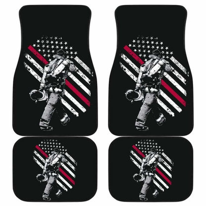 Firefighter Front And Back Car Mats Set Of