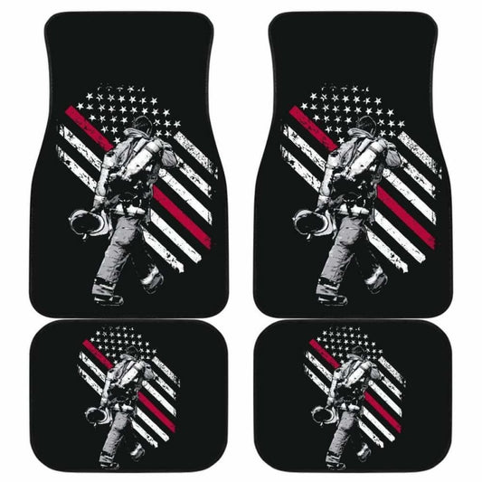 Firefighter Front And Back Car Mats Set Of