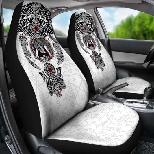 Viking Tyr'S Wolf Fenrir Skoll And Hati Car Seat Covers