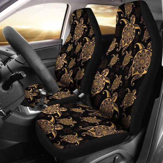 Gold Turtle Floral Pattern Turtle Car Seat Covers Best
