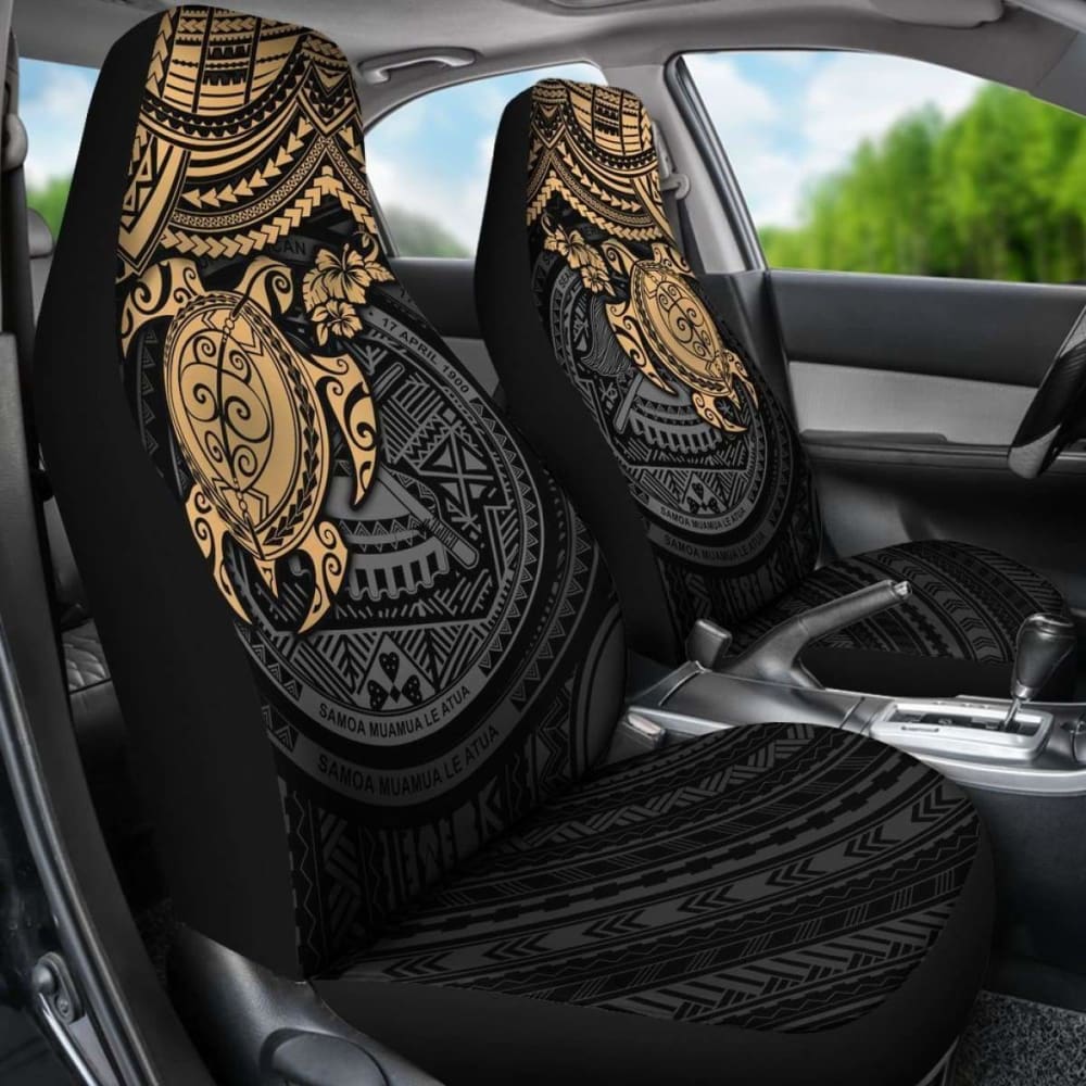 American Samoa Polynesian Car Seat Covers - Gold Turtle - Amazing