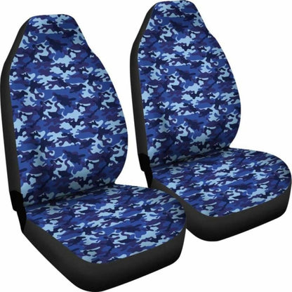Blue Camouflage Car Seat Covers Camo