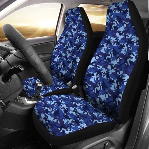 Blue Camouflage Car Seat Covers Camo