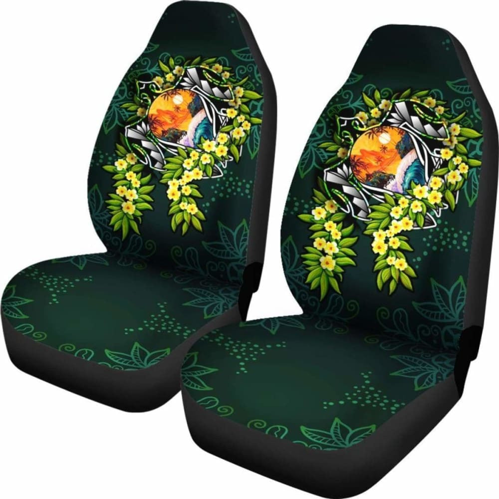 Polynesian Car Seat Covers - Ti Leaf Lei Turtle - Amazing