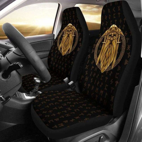 Viking Odin God Of War Rune Car Seat Covers