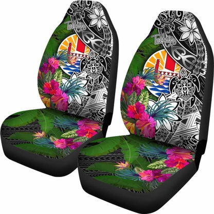 Tahiti Car Seat Covers - Turtle Plumeria Banana Leaf - Amazing