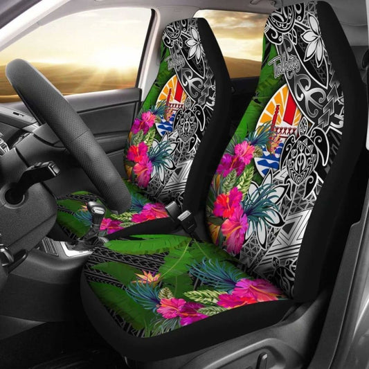 Tahiti Car Seat Covers - Turtle Plumeria Banana Leaf - Amazing