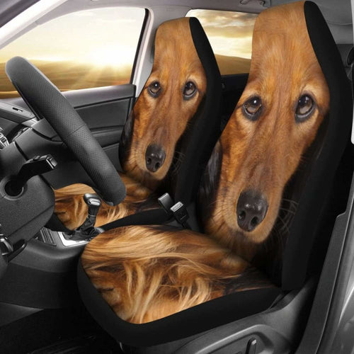 Dachshund Dog Car Seat Covers Funny Face