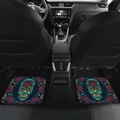 Set Of Pcs Sugar Skull Day Of The Dead Car Mats