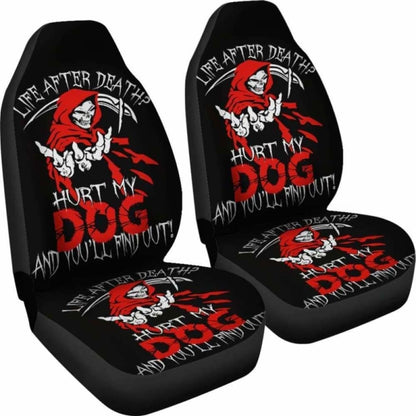 Set Of - Life After Dead - Skull Grim Reaper Car Seat Covers