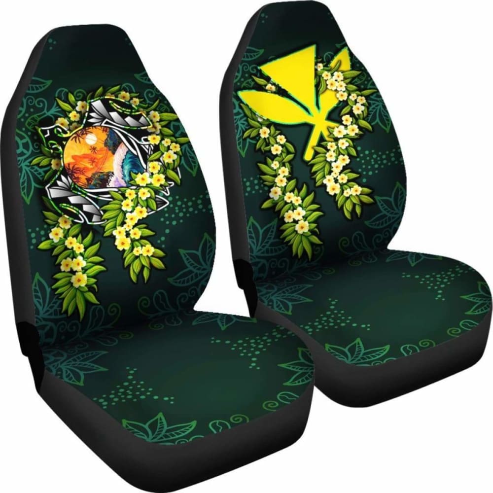 Polynesian Hawaii Car Seat Covers - Ti Leaf Lei Turtle - Amazing