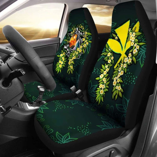 Polynesian Hawaii Car Seat Covers - Ti Leaf Lei Turtle - Amazing