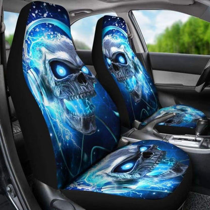 Set Of Skull Gothic Skull Car Seat Covers