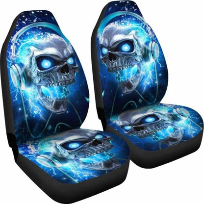 Set Of Skull Gothic Skull Car Seat Covers