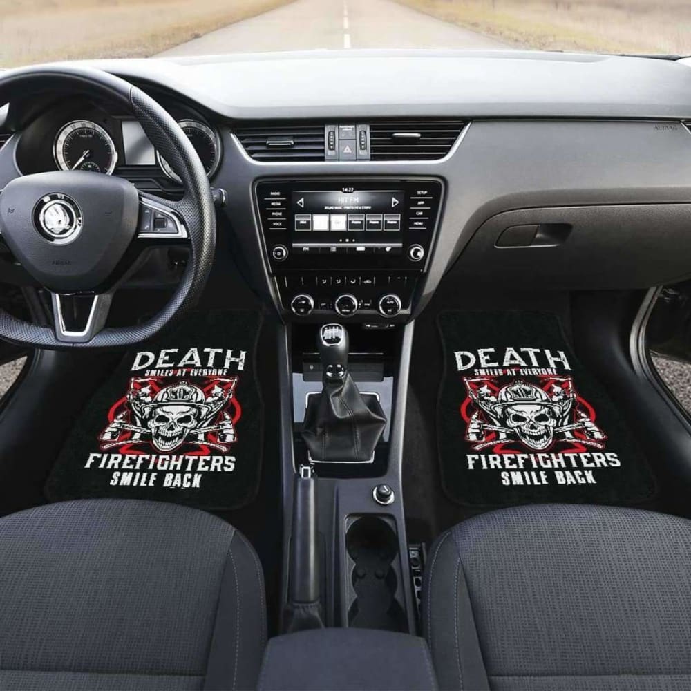 Firefighter Front And Back Car Mats Set Of